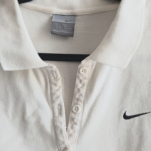 2/$20 Nike - Women's White Polo Shirt - Size Large - Picture 2 of 4